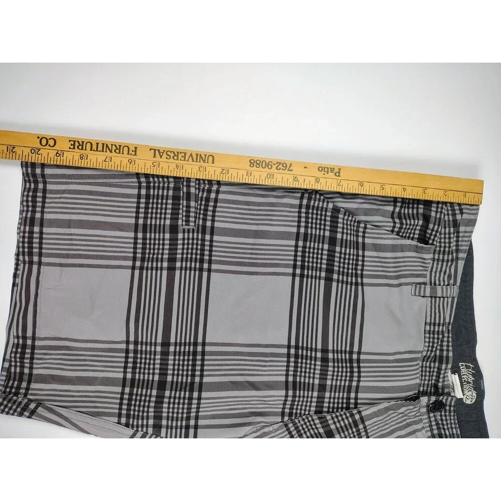 Dahui Da Hui Hybrid Collection Shorts Brown Check 37x10 Mens Beach Surf Pockets